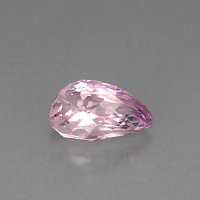 Kunzite naturale rosa da 6,07 ct, taglio a pera, VS