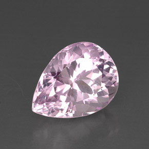 Kunzite naturale rosa da 13,68 ct, taglio a pera, VVS-VS