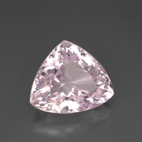 Kunzite Rosa naturale da 12.30 ct, Taglio trillion, VS