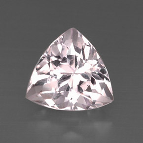Kunzite naturale rosa da 8,12 ct, trillion, VS