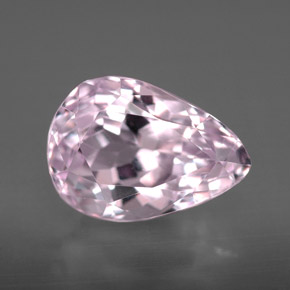 Kunzite naturale rosa da 5,60 ct, taglio a pera, VVS
