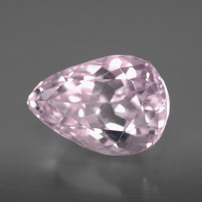 Kunzite naturale rosa da 5,60 ct, taglio a pera, VVS