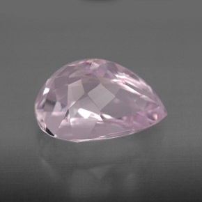 Kunzite naturale rosa da 5,60 ct, taglio a pera, VVS
