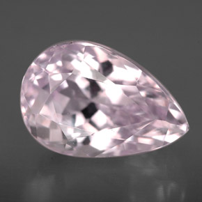 Kunzite naturale rosa da 6,41 ct, taglio a pera, VVS-VS