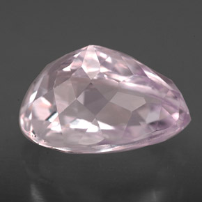 Kunzite naturale rosa da 6,41 ct, taglio a pera, VVS-VS