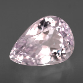 Kunzite naturale rosa da 7,17 ct, taglio a pera, VS