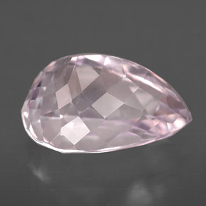 Kunzite naturale rosa da 7,17 ct, taglio a pera, VS