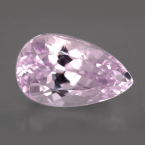 Kunzite naturale rosa da 9,19 ct, taglio a pera, VVS-VS