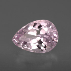 Kunzite naturale rosa da 3,86 ct, taglio a pera, VVS