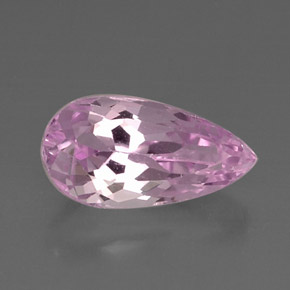 Kunzite Rosa naturale da 6.58 ct, Forma a pera, VVS