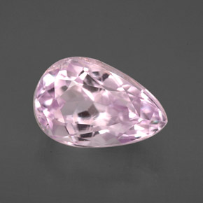 Kunzite naturale rosa da 4,55 ct, taglio a pera, VS