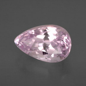 Kunzite naturale rosa da 4,55 ct, taglio a pera, VS