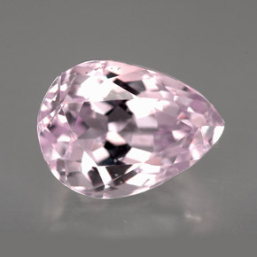 Kunzite naturale rosa da 5,78 ct, taglio a pera, VVS-VS