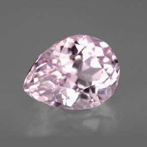 Kunzite naturale rosa da 5,22 ct, taglio a pera, VVS