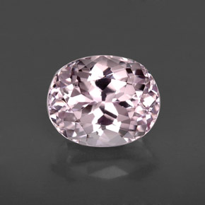 Kunzite Rosa chiaro naturale da 5.85 ct, Taglio ovale, VVS-VS