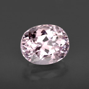Kunzite Rosa chiaro naturale da 5.85 ct, Taglio ovale, VVS-VS