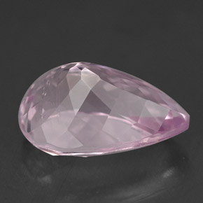 Kunzite naturale rosa da 6,61 ct, taglio a pera, VS