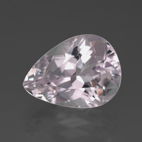 Kunzite naturale rosa da 5,12 ct, taglio a pera, VVS