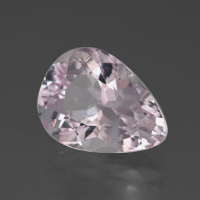 Kunzite naturale rosa da 5,12 ct, taglio a pera, VVS