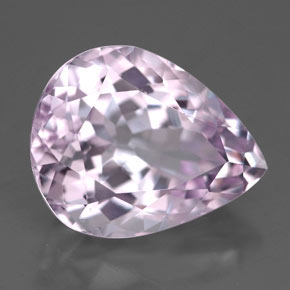 Kunzite Rosa naturale da 10.05 ct, Forma a pera, VVS