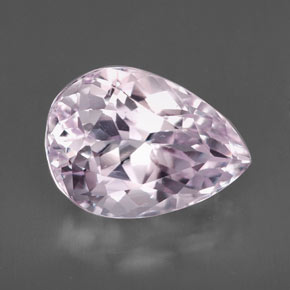 Kunzite naturale rosa da 6,49 ct, taglio a pera, VVS-VS
