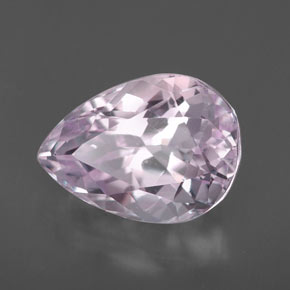 Kunzite naturale rosa da 6,49 ct, taglio a pera, VVS-VS