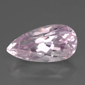 Kunzite naturale rosa da 6,63 ct, taglio a pera, VVS-VS