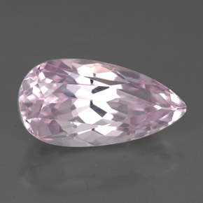Kunzite naturale rosa da 6,63 ct, taglio a pera, VVS-VS