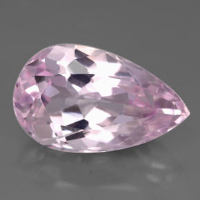 Kunzite naturale rosa da 8,82 ct, taglio a pera, VS