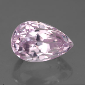 Kunzite naturale rosa da 6,54 ct, taglio a pera, VS-SI