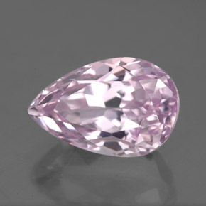 Kunzite naturale rosa da 6,54 ct, taglio a pera, VS-SI