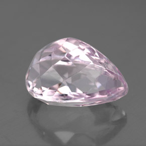 Kunzite naturale rosa da 6,54 ct, taglio a pera, VS-SI