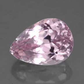 Kunzite Rosa naturale da 7.55 ct, Forma a pera, VS