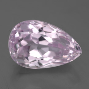 Kunzite Rosa naturale da 6.57 ct, Forma a pera, VS