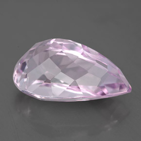 Kunzite naturale rosa da 7,83 ct, taglio a pera, VS