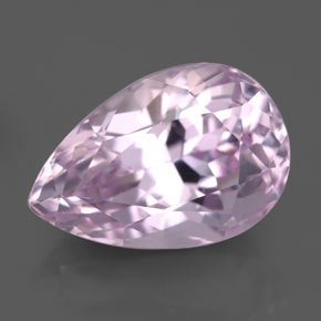 Kunzite naturale rosa da 7,11 ct, taglio a pera, VVS-VS
