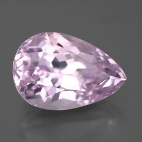 Kunzite naturale rosa da 7,11 ct, taglio a pera, VVS-VS