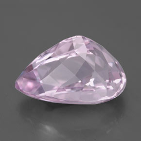 Kunzite naturale rosa da 7,11 ct, taglio a pera, VVS-VS