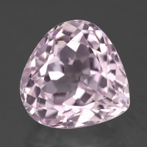 Kunzite naturale rosa da 9,72 ct, taglio a pera, VS