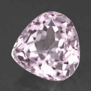 Kunzite naturale rosa da 9,72 ct, taglio a pera, VS