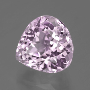 Kunzite Rosa chiaro naturale da 5.74 ct, Forma a pera, VVS-VS