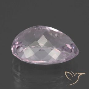 Kunzite Rosa Ciliegia Chiaro naturale da 7.60 ct, Forma a pera, VS
