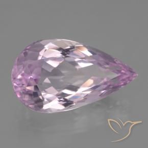 Kunzite naturale rosa da 12,00 ct, taglio a pera, VVS