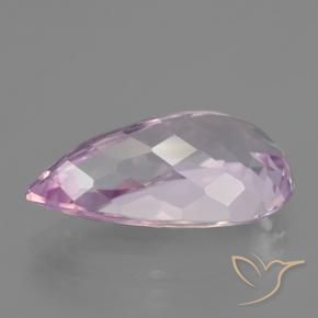 Kunzite naturale rosa da 12,00 ct, taglio a pera, VVS
