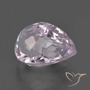 Kunzite Rosa Ciliegia Chiaro naturale da 8.60 ct, Forma a pera, VVS