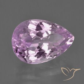 Kunzite Viola medio-chiaro naturale da 8.55 ct, Forma a pera, VS