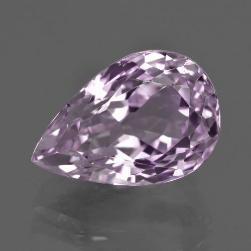 Kunzite naturale viola da 13,59 ct, taglio a pera, VVS