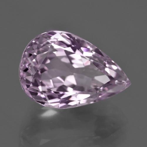 Kunzite naturale viola da 13,59 ct, taglio a pera, VVS