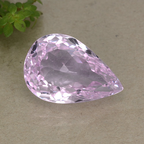 Kunzite naturale rosa da 15,47 ct, taglio a pera, VVS
