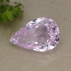 Kunzite naturale rosa da 15,47 ct, taglio a pera, VVS